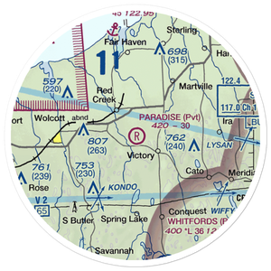 Paradise Airport (NY42) VFR Sectional Sticker (20 mile)