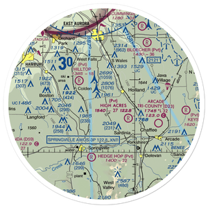 Gentzke Aeronautical Park Airport (NY40) VFR Sectional Sticker (30 mile)