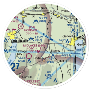 Mc Bride's Airport (NY38) VFR Sectional Sticker (20 mile)
