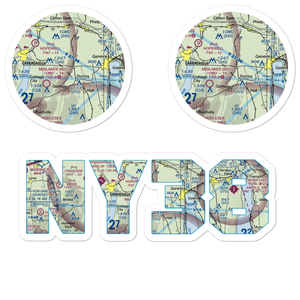 Mc Bride's Airport (NY38) VFR Sectional Sticker Pack