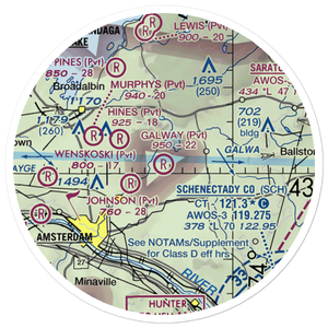 Galway Airport (NY37) VFR Sectional Sticker (20 mile)