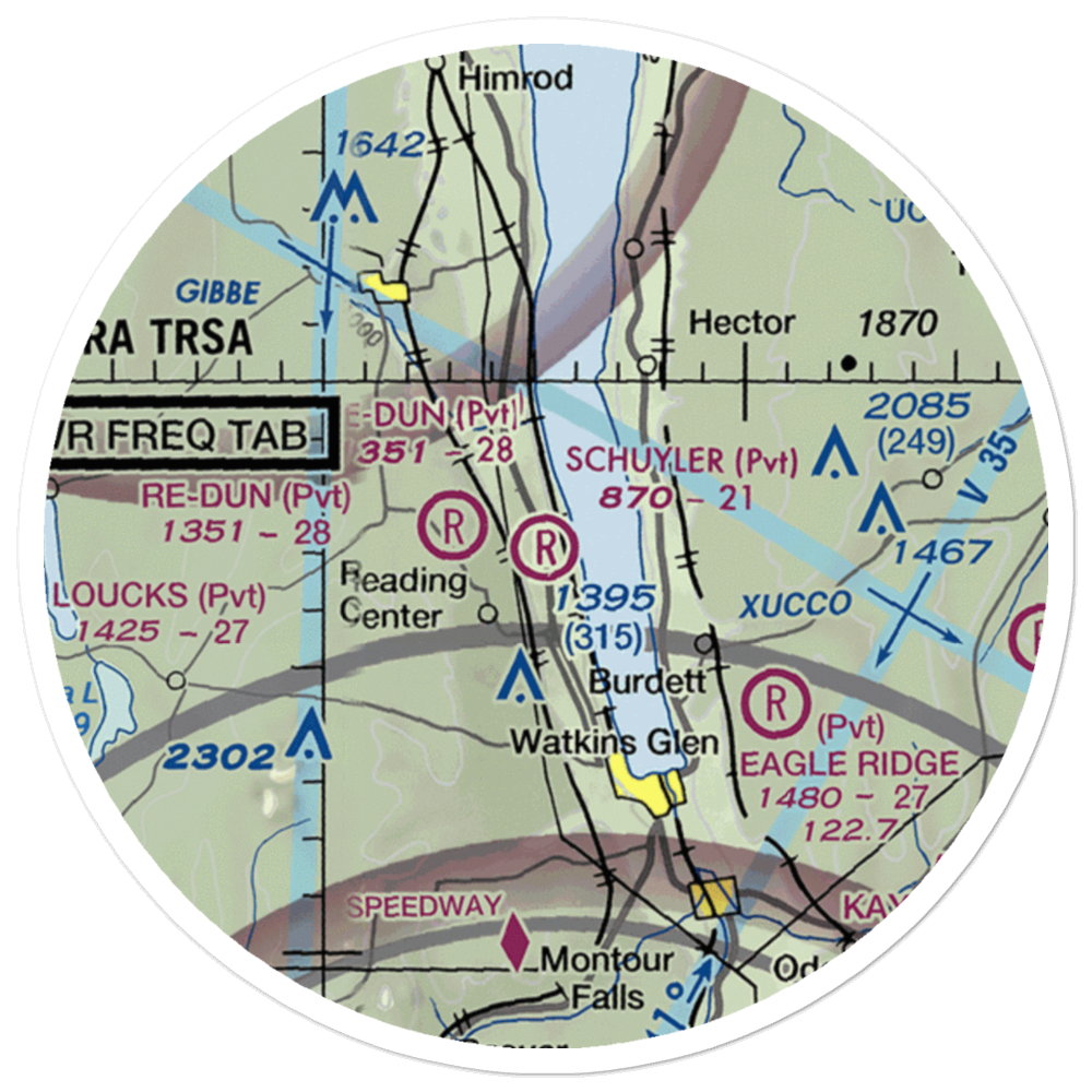 Schuyler Airport (NY29) VFR Sectional Sticker (20 mile) 
