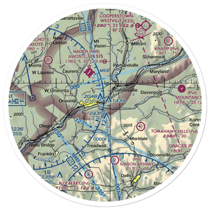 F&F Airpark Airport (NY25) VFR Sectional Sticker (30 mile)