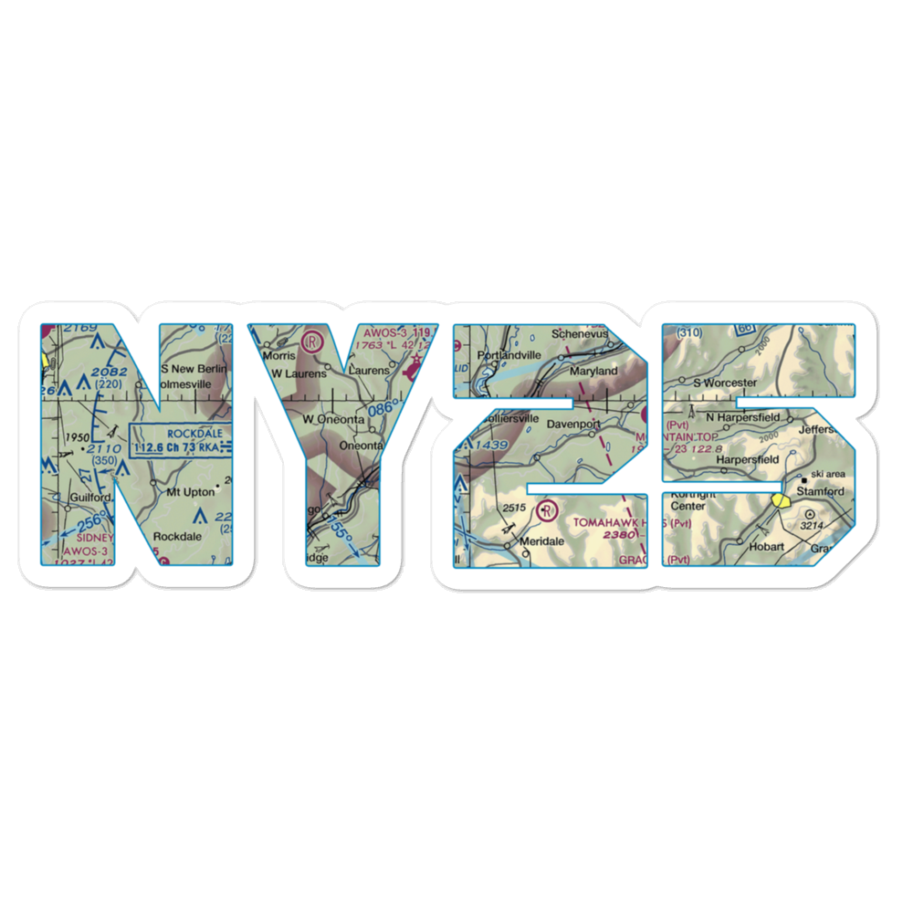F&F Airpark Airport (NY25) VFR Sectional Sticker 