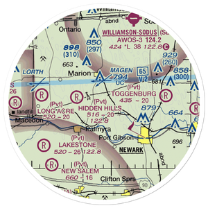 Oak Ridge Airport (NY16) VFR Sectional Sticker (20 mile)