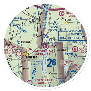 Lakeville Airport (NY15) VFR Sectional Sticker (20 mile)