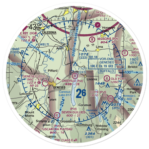 Lakeville Airport (NY15) VFR Sectional Sticker (30 mile)