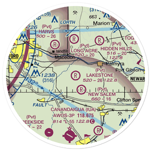 Lakestone Farm Airport (NY11) VFR Sectional Sticker (20 mile)
