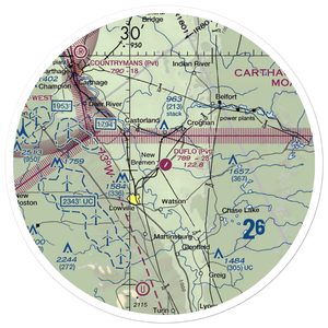 Duflo Airport (NY10) VFR Sectional Sticker (30 mile)