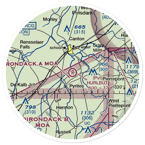 Hurlbut Field (NY07) VFR Sectional Sticker (20 mile)