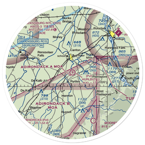 Hurlbut Field (NY07) VFR Sectional Sticker (30 mile)