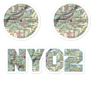 Mountain Top Airport (NY02) VFR Sectional Sticker Pack