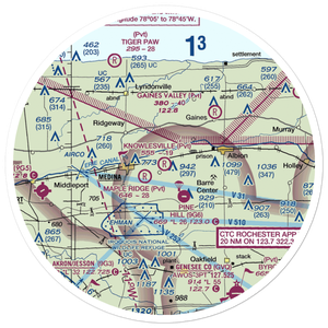 Knowlesville Airport (NY01) VFR Sectional Sticker (30 mile)