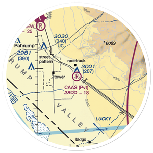 Caas Airport (NV98) VFR Sectional Sticker (20 mile)