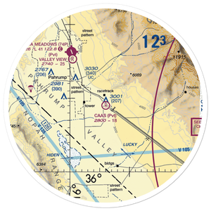 Caas Airport (NV98) VFR Sectional Sticker (30 mile)