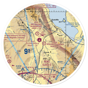 Rolling Thunder Airport (NV96) VFR Sectional Sticker (30 mile)