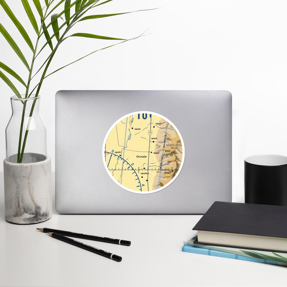 Pine Grove Airport (NV68) VFR Sectional Sticker (20 mile) 