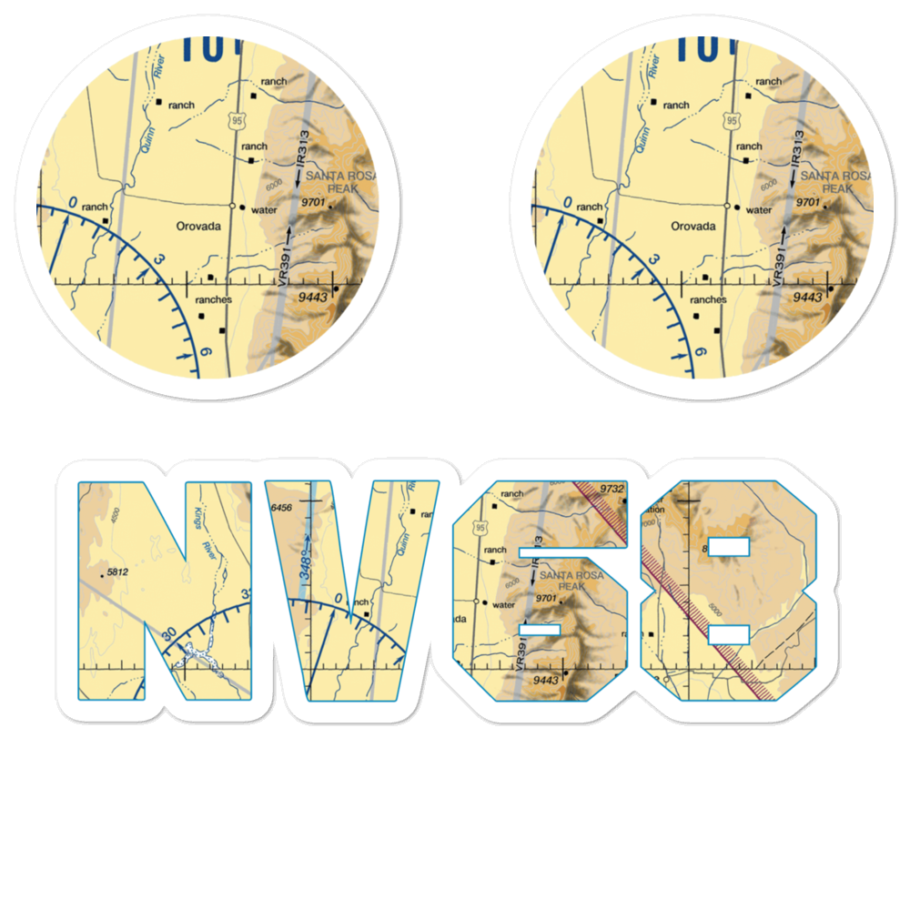 Pine Grove Airport (NV68) VFR Sectional Sticker Pack 