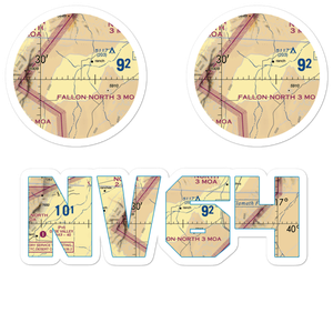 Swanson Ranch 3 Airport (NV64) VFR Sectional Sticker Pack