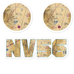 Wine Glass Ranch Airport (NV56) VFR Sectional Sticker Pack
