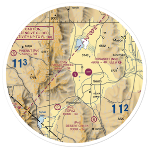 Farias Wheel Airport (NV33) VFR Sectional Sticker (30 mile)