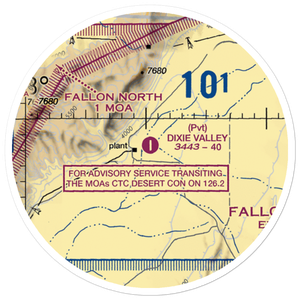 Dixie Valley Airport (NV30) VFR Sectional Sticker (20 mile)