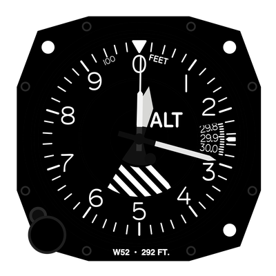 Goheen Airport (W52) Altimeter Stickers