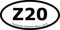 Tuntutuliak Seaplane Base (Z20) Oval Sticker