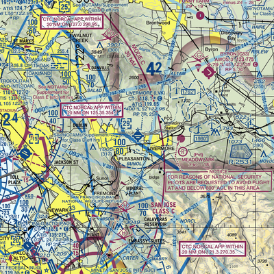 Livermore Municipal Airport (LVK) VFR Sectional  Gaming Mouse Pad