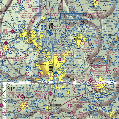 Lansdowne Airport (04G) VFR Sectional  Gaming Mouse Pad