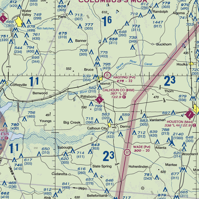 Calhoun County Airport (04M) VFR Sectional  Gaming Mouse Pad