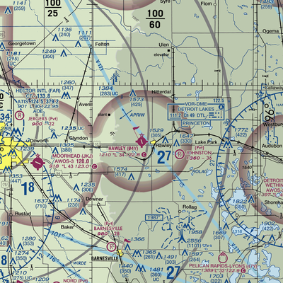 Hawley Municipal Airport (04Y) VFR Sectional  Gaming Mouse Pad