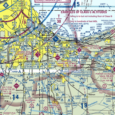 Griffith-Merrillville Airport (05C) VFR Sectional  Gaming Mouse Pad