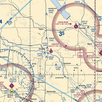 Sargent Municipal Airport (09K) VFR Sectional  Gaming Mouse Pad