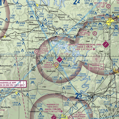 Smithville Municipal Airport (0A3) VFR Sectional  Gaming Mouse Pad