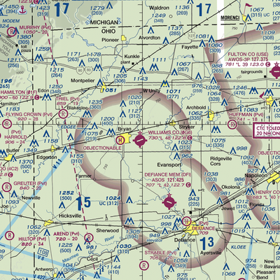 Williams County Airport (0G6) VFR Sectional  Gaming Mouse Pad