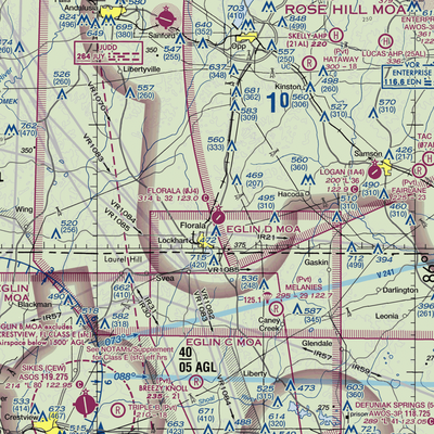 Florala Municipal Airport (0J4) VFR Sectional  Gaming Mouse Pad