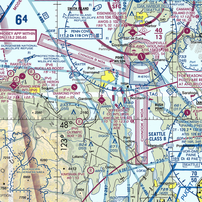 Jefferson County International Airport (0S9) VFR Sectional  Gaming Mouse Pad