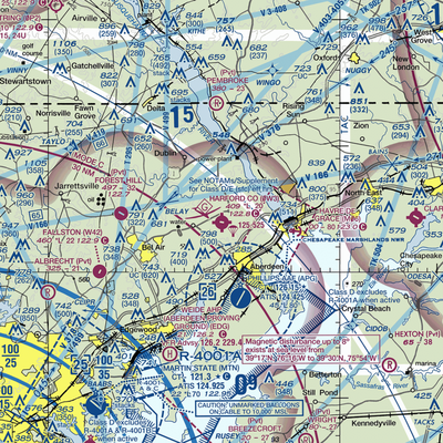 Harford County Airport (0W3) VFR Sectional  Gaming Mouse Pad