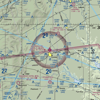 Eureka Municipal Airport (13K) VFR Sectional  Gaming Mouse Pad