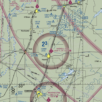 Haskell Municipal Airport (15F) VFR Sectional  Gaming Mouse Pad