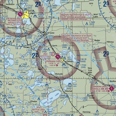 Perham Municipal Airport (16D) VFR Sectional  Gaming Mouse Pad