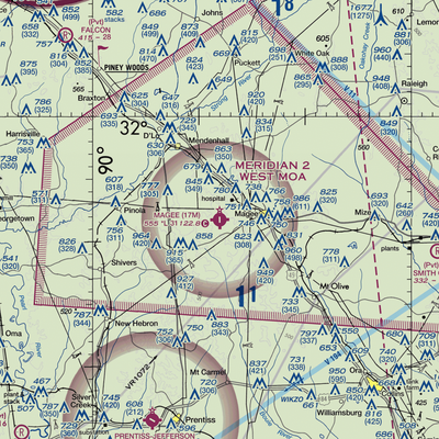 Magee Municipal Airport (17M) VFR Sectional  Gaming Mouse Pad