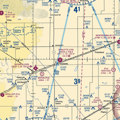 Sublette Municipal Airport (19S) VFR Sectional  Gaming Mouse Pad