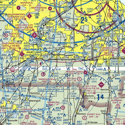 Howell New Lenox Airport (1C2) VFR Sectional  Gaming Mouse Pad