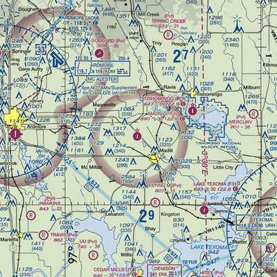 Madill Municipal Airport (1F4) VFR Sectional  Gaming Mouse Pad