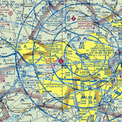 Creve Coeur Airport (1H0) VFR Sectional  Gaming Mouse Pad