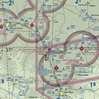 Willow Springs Memorial Airport (1H5) VFR Sectional  Gaming Mouse Pad