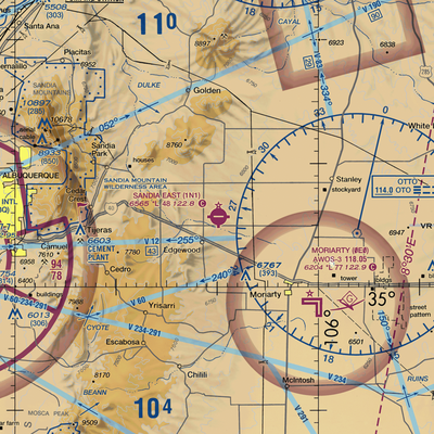 Sandia Airpark Estates East Airport (1N1) VFR Sectional  Gaming Mouse Pad