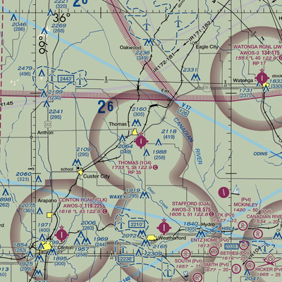 Thomas Municipal Airport (1O4) VFR Sectional  Gaming Mouse Pad